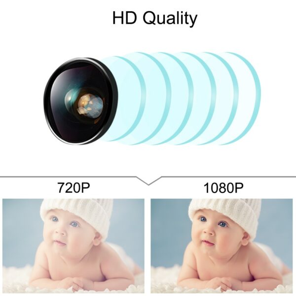 WiFi Baby Monitor With Camera 1080P HD Video Baby Sleeping Nanny Cam Two Way Audio Night Vision Home Security Babyphone Camera 4