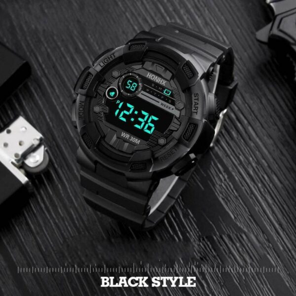 Men's Sports Digital Watches Chronograph Waterproof Stainless Business Wristwatch Male Clock Electronic Military Wrist Watch Men 5