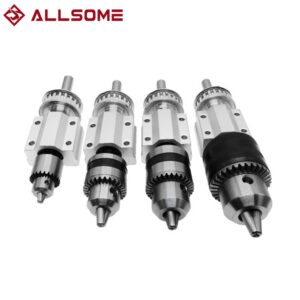 ALLSOME No Power Spindle Assembly Small Lathe Accessories Trimming Belt JTO/B10/B12/B16 Drill Chuck Set DIY Woodworking Cutting 1