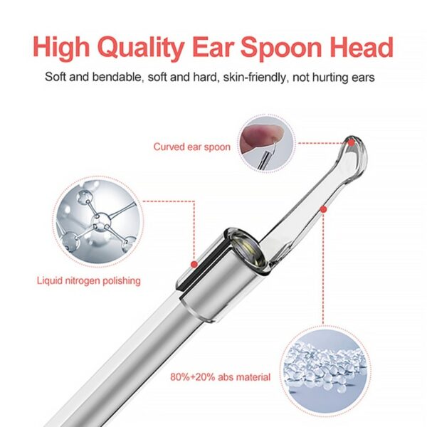 Ear Wax Removal Endoscope 1080P FHD Wireless Ear Otoscope with 6 LED 3.9mm Visual Ear Scope Camera Safe Ear Pick for iPhone 4