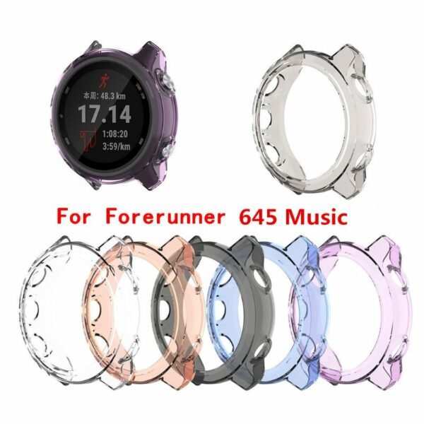 1Pc TPU Protective Case Cover Shell Protector For Garmin Forerunner 645 music/64 New 1