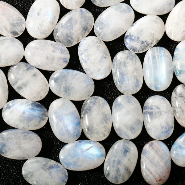 Round Cut Natural Moonstone 10x10MM Loose Stones with Blue light Wholesale Decoration Gemstone Jewelry Gift 5 pcs/set 3