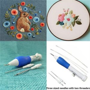 ABS Plastic DIY Magic Embroidery Pen Set DIY 1.3mm 1.6mm 2.2mm Punch Needle Knitting yarn Knitting needles set Sewing Accessorie 1