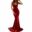 Sexy V-Neck Burgundy Evening Dress Mermaid 2022 Spaghetti Straps Long Prom Gowns Lace Up Back For Women Vestidos De Noche 7