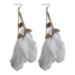 2019 New Bohemia Feather Tassel Earrings For Women India Style Feather Charm Dangle Earrings Ethnic Tribal Hippie Jewelry Gift 6