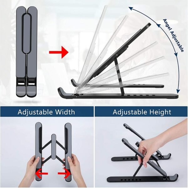 Foldable Laptop Stand Portable Notebook Support Base Holder Adjustable Riser Cooling Bracket for Laptop & Tablet Accessories 6