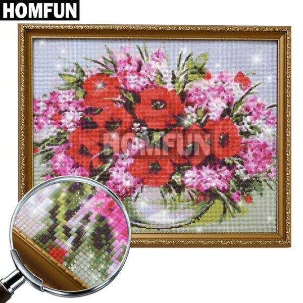 HOMFUN DIY Photos Custom Diamond Painting Picture of Rhinestones diamond embroidery cloth needlework cross-stitch 5D Home Decor 3