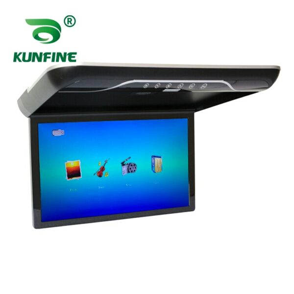 19'' MP5 Car Roof Monitor LCD Flip Down Screen Overhead Multimedia Video Ceiling Roof mount Display IR/FM Transmitter USB 2