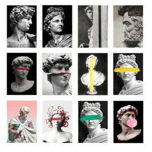 Modern Apollo Marble Sculpture Canvas Painting David Popolo Graffiti Art Posters and Prints Wall Print Canvas Picture Home Decor 1