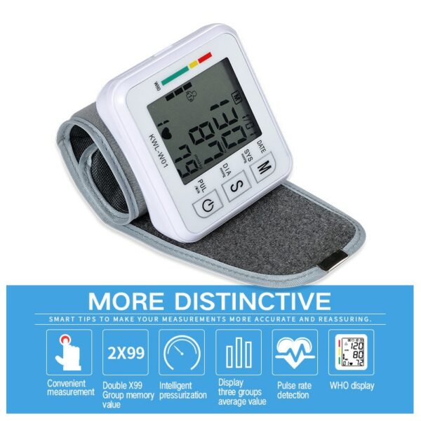 English voice broadcast Automatic wrist Sphygmomanometer Blood Pressure Monitor Bp Monitors 4