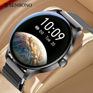 SENBONO 360*360 AMOLED HD Men's Smart Watch IP68 Waterproof Fitness Tracker Sport Smartwatch Women Men for IOS Xiaomi Android 1