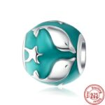 925 Silver Starfish Sea Turtle Seahorse Pendant Shell Dolphin Cute Beads Fit Original Pandora Charms Bracelet Women Fine Jewelry 4