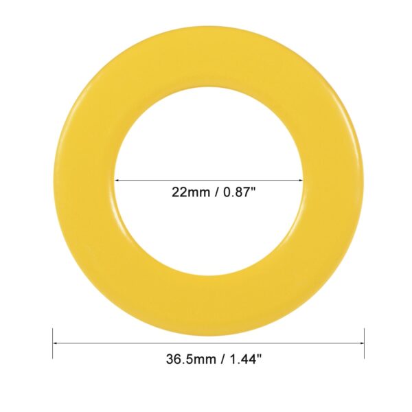 uxcell 8pcs 22 x 36.5 x 11mm Ferrite Toroid Ring Iron Powder Toroid Cores Yellow White 3