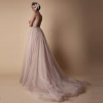 Sexy Deep V-Neck Backless Boho Spaghetti Straps Bridal Wedding Party Dress Fashion Appliques Tulle Bridesmaid Gown Vestidos 2
