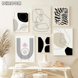 Abstract Bohemian Wall Art Poster Boho Canvas Paintings on The Wall Picture for Living Room Interior Painting Room Decoration 1