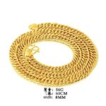 8mm 22K Gold Filled Necklace Jewelry for Men Women Bijoux Femme Collare Mujer Naszyjnik Solid 22K Gold Filled Necklace Bizuteria 2