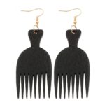YULUCH Ethnic Design Wooden Comb Pendant Earrings for African Fashion Women Jewelry Earrings Wedding Gifts 3