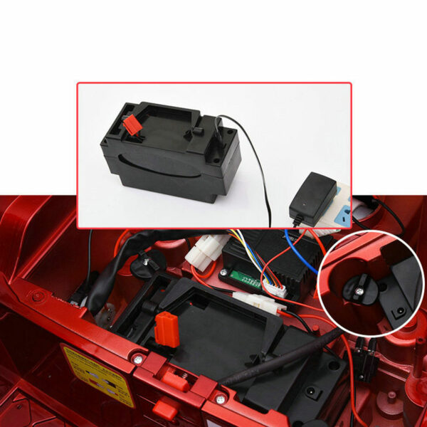 12V7A Double Open Door Child Electric Car Four-Wheel Drive 2.4G Bluetooth Remote Control Can Sit People Music Swing Toy Car 6