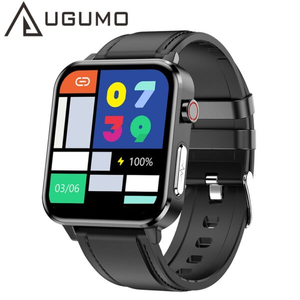 UGUMO Men PPG ECG E86 Smart Watch with Body Temperature Heart Rate Blood Pressure Monitor Smartwatch 1.7inch Women Sport Watch 1