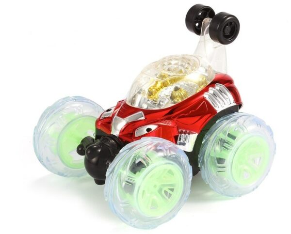 Ride On Cars With light stunt dumpers rechargeable electric remote control car rolling flip toy car off-road gifts for children 2
