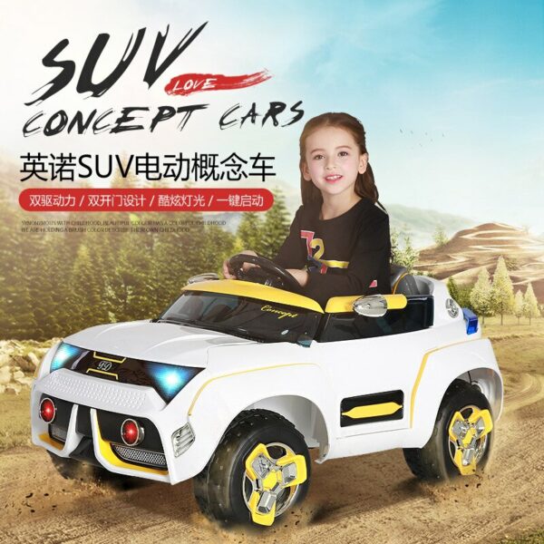 Children's Electric Car Four-wheeled Child Stroller Sports Bicycle Dual-drive Off-road Remote Control Car Toy Car Gifts 3