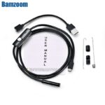 7mm Endoscope Camera Flexible IP67 Waterproof 6 Adjustable LEDs Inspection Borescope Camera Micro USB OTG Type C for Android PC 1