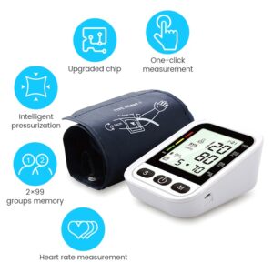 Digital LCD Screen Upper Arm Blood Pressure Meter Electronic Sphygmomanometer Automatic Tonometer Pulse Heart Beat Rate Meter 1