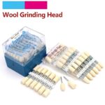 6Pcs Wool Soft Polishing Grinding Head Nail Art Drill Bit Electric Machine Manicure Rotary Burrs Milling Felt Mounted Buff Wheel 6