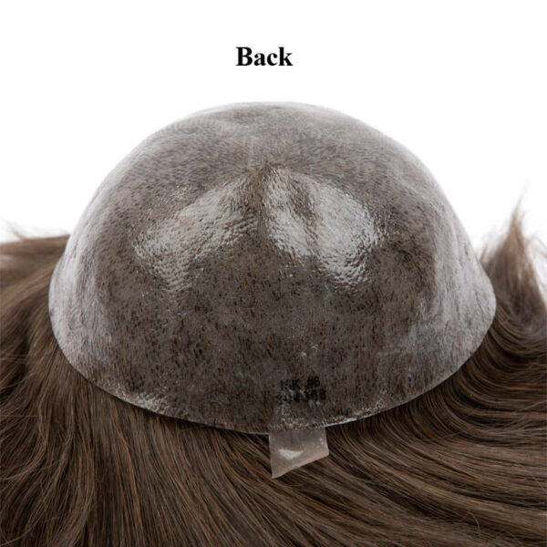 Male Hair Prosthesis 0.12-0.14mm Injection Skin Toupee Men Durable Wigs For Men 100% Human Hair System Unit Capillary Prosthesis 5