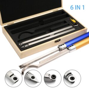 Stainless Steel Bar Aluminum Handle Wood Turning for Lathe Woodturning Tools Set Woodworking Chisel Carbide Inserts Cutter 2