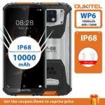 Rugged Waterproof Smartphone OUKITEL WP6 Ip68 Octa Core 6GB 128GB Mobile Phone 9V/2A 10000mAh Battery 48MP Triple Camera 4