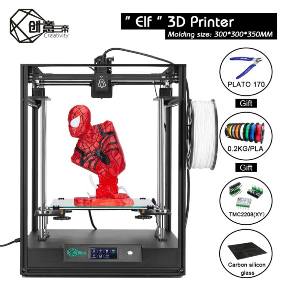 Creativity 3D Printer Corexy ELF Printer Stable Frame Kit With TMC2208 Silent Drive Resume Power Off Cmagnet Build Plate 3