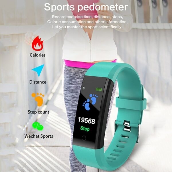 115 Plus Smart watch for Men Women Smart Bracelet Watch Fitness Tracker Pressure Sport Watch Heart Rate Monitor Band 4