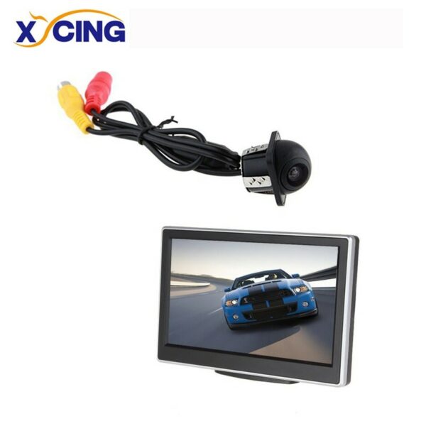 XYCING 5 Inch TFT LCD Color Car Monitor Auto Rear View Monitor + E318 Car Rear View Camera 1