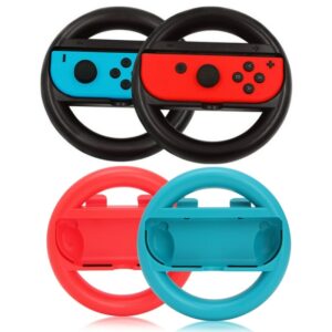 2Pcs Left&Right Game Steering Wheel Controller Handle Holder Grip For Nintendo Switch OLED JoyCon Controller Gamepad Accessories 1