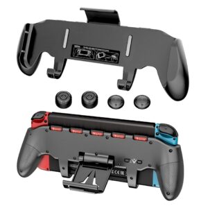 for Switch Grip Holder Adjustable Stand Handle Asymmetrical Controller Holder 5 Card Storage for Nintend Switch kit with Key Cap 1