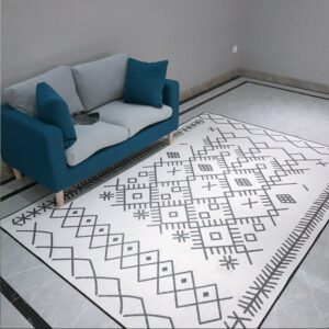 White And Black Nordic Carpets For Living Room Bedroom Kid Room Bedroom Rugs Home Carpet Floor Door Mat Area Rugs Simple Carpet 1