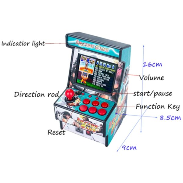 Gamepad Portable Retro Mini Arcade Handheld Game Console Machine Player 16 Bit Built-in 156 Classic TV Output With 2.8" Screen 3