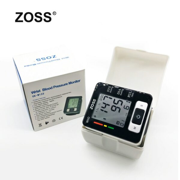ZOSS  English or Russian Voice Cuff Wrist Sphygmomanometer Blood Presure Meter Monitor Heart Rate Pulse Portable Tonometer BP 3
