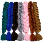 YxCheris Synthetic Crochet Hair 82 Inches 165g Black Brown Pink Long Jumbo Braids Xpression Ombre Braiding Hair Wholesale 2