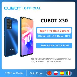 8GB Smartphone Cubot X30 NFC 48MP Five Camera 32MP Selfie 128GB ROM 6.4" FHD+ Fullview Global Version Helio P60 Mobile Phone OTG 1