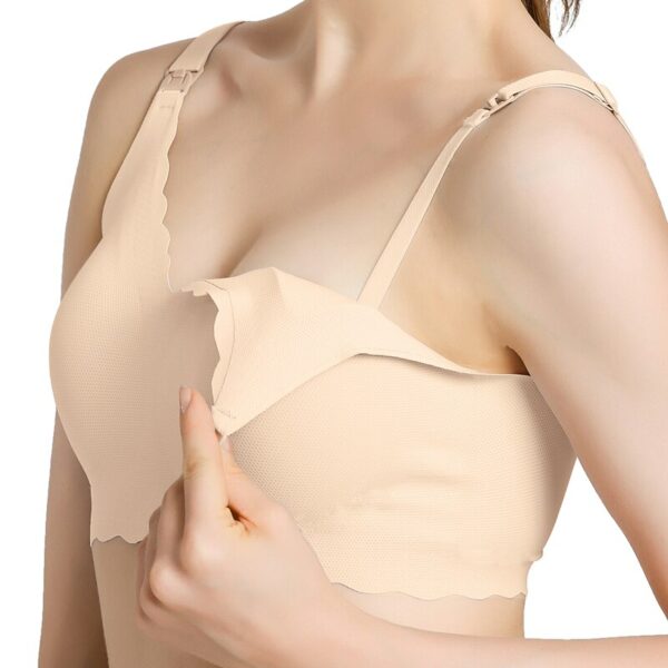 Women's Nursing Bra Maternity Underwear Removable Padded Full Coverage Breathable Wireless Breastfeeding Lingerie 3