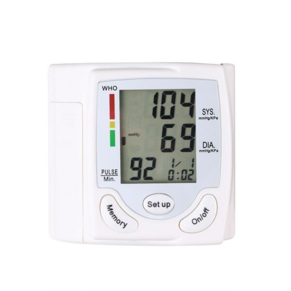 Automatic Wrist Blood Pressure Monitor Tonometer Meter Digital LCD Screen Portable Health Care Sphygmomanometer Tensiometer 3