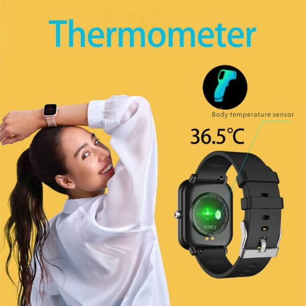 SENBONO 5ATM Waterproof Smart Watch Men Women Smartwatch 24 Sport Modes Temperature Fitness Tracker SPO2/BP/HR for Apple Xiaomi 5