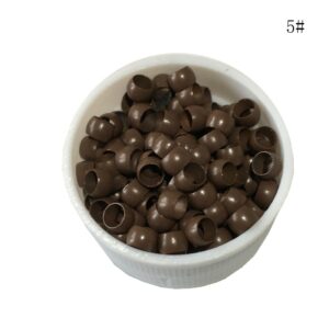 3000 pcs/Lot 4.0*2.7*2.5 mm Black nano micro rings copper micro beads For Nano Ring Hair Extensions 7 color in stock 2