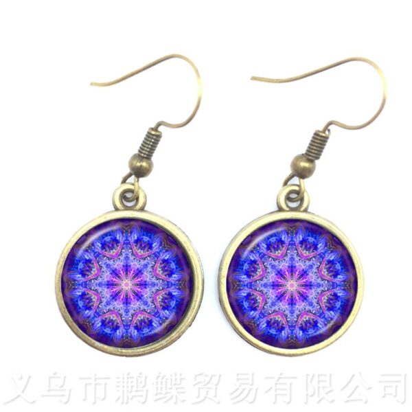 2018 New Arrival Mandala Drop Earrings OM Symbol Buddhism Zen Retro Jewelry Fashion Earrings Women Online Shopping India 4