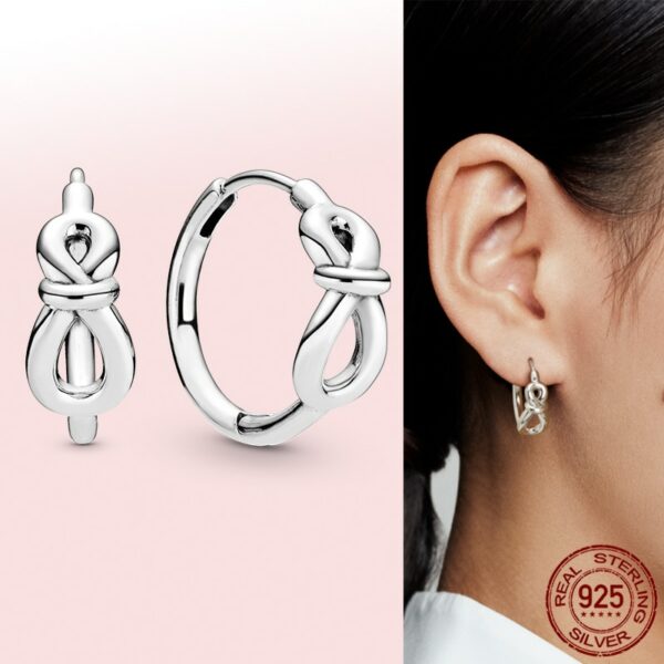 Silver Earrings Real 925 Sterling Silver Asymmetrical Heart Hoop Earrings for Women Fashion Silver Earring Jewelry Gift 6