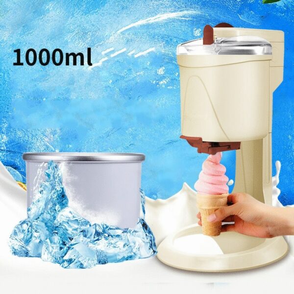 220V 1L Machine Ice cream Fully Automatic Mini Fruit Maker For Home Electric Milkshake Machine  DIY Kitchen Máquina De Sorvete 3
