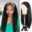 220% Density Kinky Straight Synthetic Wigs For Black Women Yaki Straight Wig Pre Plucked Hairline with Baby Hair Afro Wigs 8