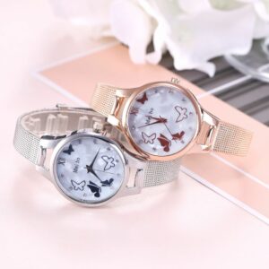 2020 Best Selling Fashion Watch Women Butterfly Ladies Watches Golden Alloy Band Quartz Wristwatch Clocks Gift Dress reloj mujer 2